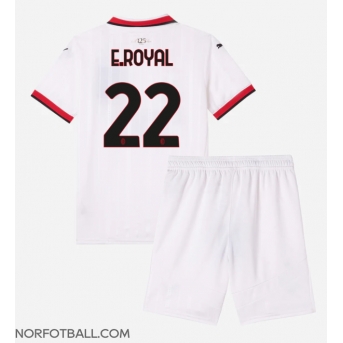 Billige Fotballdrakt AC Milan Emerson Royal #22 Replika Bortedraktsett Barn 2024-25 Kortermet (med bukser)